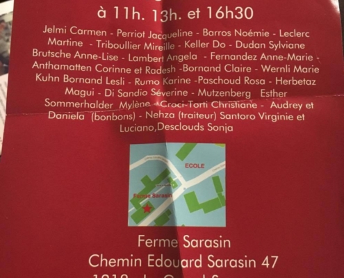 Flyer du Marché artisanal de Noël 2017, avec comme invité d'honneur l'Association L'Autre Regard.